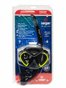 Набор SARGAN БАРРАКУДА черный силикон, желтая рамка 